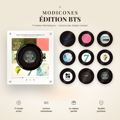 Édition BTS : le cadre et ses 9 disques NFC